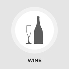 Wine vector flat icon