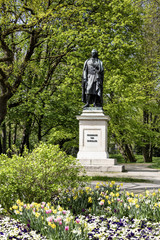 Maximilianplatz, Munich, Germany: Friedrich von Schiller memorial in the center of the capital of...