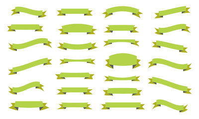 Obraz premium Set of ribbons, isolated on white background, vector illustration.