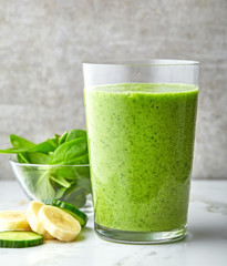 bowl of green smoothie
