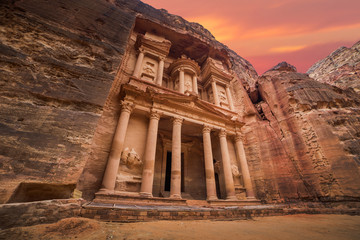 Ancient temple in Petra, Jordan - 110114033