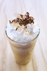 Coffee cappuccino frappe.