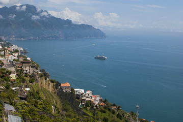 Fototapeta na wymiar Particular landscape Amalfi coast view from north