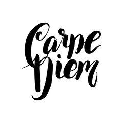 Obraz premium Carpe diem hand lettering.