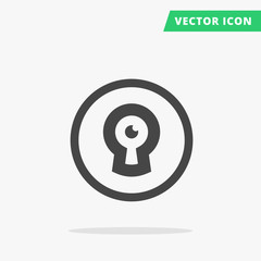 Keyhole flat vector icon