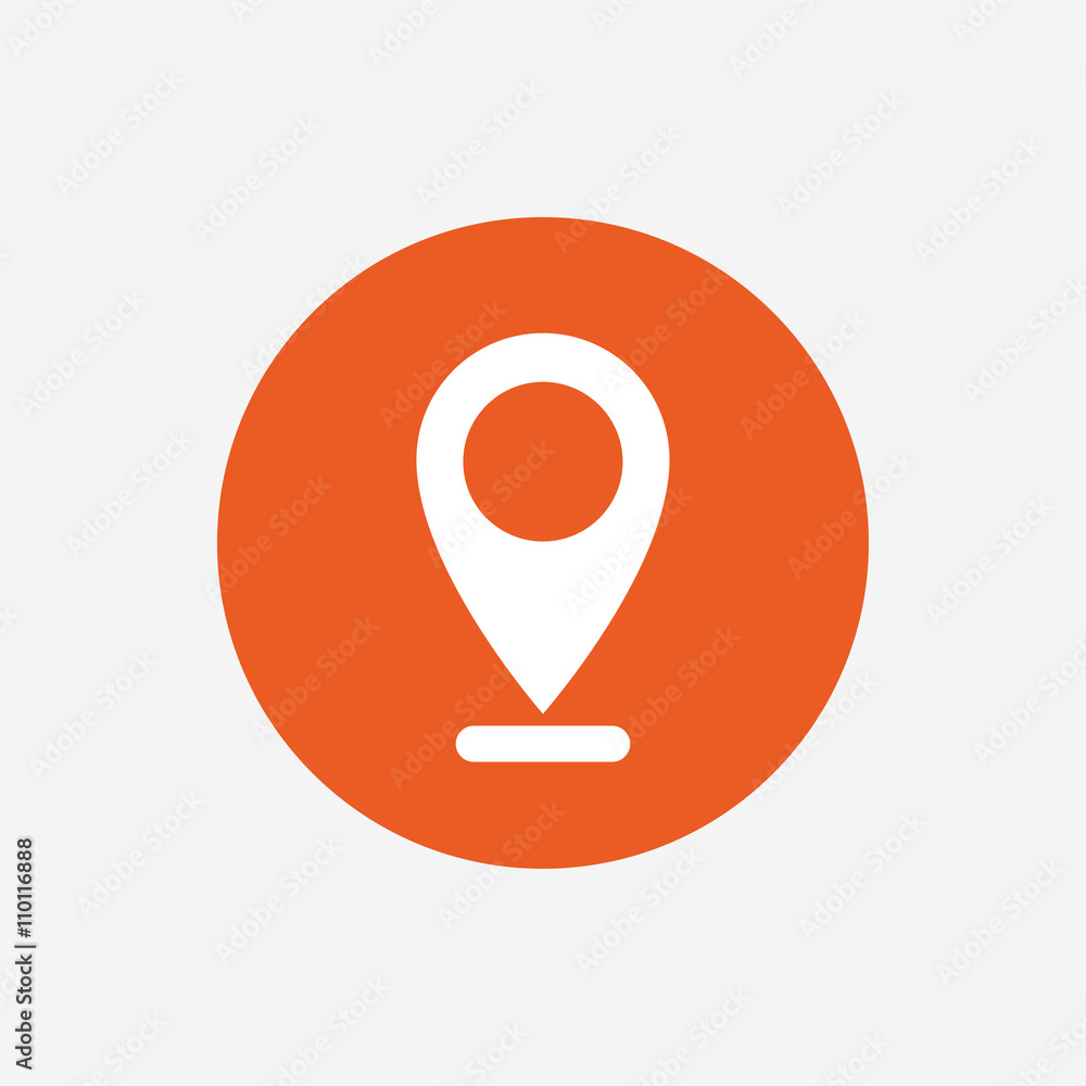 Poster internet mark icon. navigation pointer symbol.