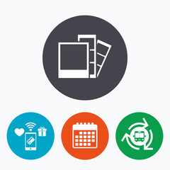 Photo frame template icon. Strips.