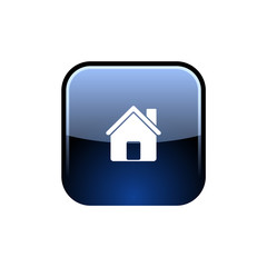 Flat paper cut style icon of house
