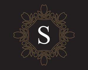 S  Monogram Vintage Classic Letter Logo for Luxury  Business