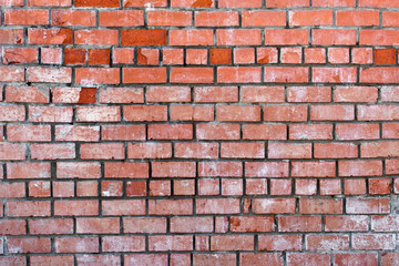 texture of an old red brick wall
