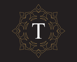 T Monogram Vintage Classic Letter Logo for Luxury  Business