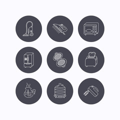 Fototapeta premium Microwave oven, coffee and blender icons.
