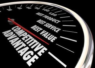 Competitive Advantage Better Product Price Service Speedometer 3