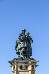 The Johannes Gutenberg monument on the southern Rossmark