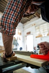 Carpenter working on his craft