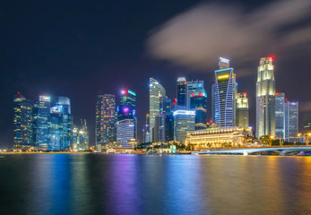 Fototapeta na wymiar Colorful of Singapore city