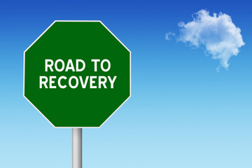 Road to Recovery Sign