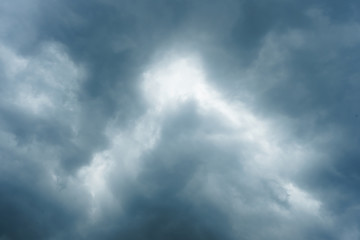 Many black rain clouds