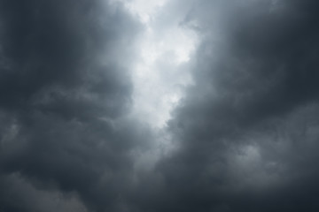 The light in the middle of a black cloud