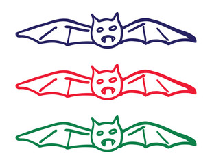 halloween bat doodle