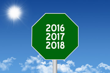 Obraz premium 2016, 2017, 2018, future sign