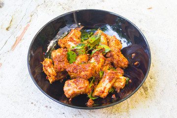 Pork fried with chilies / Food of Thailand