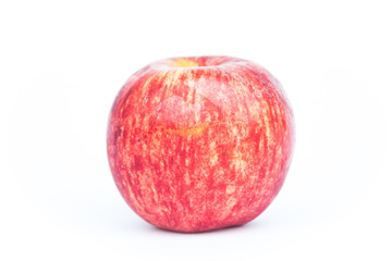 Red apple on white background