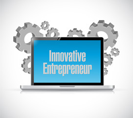 innovative entrepreneur computer sign
