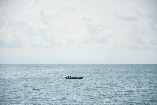 little fishing boat in the sea
