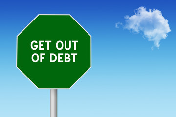 Get Out of Debt Sign