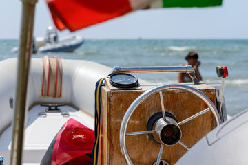 boat with rudder