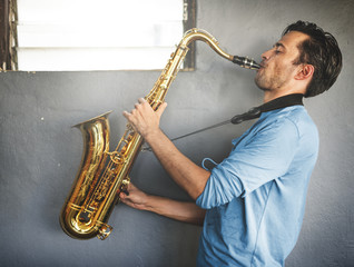 Musician Saxophone Jazz Artist Passion Concept