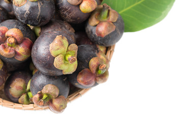 Mangosteen isolated on white