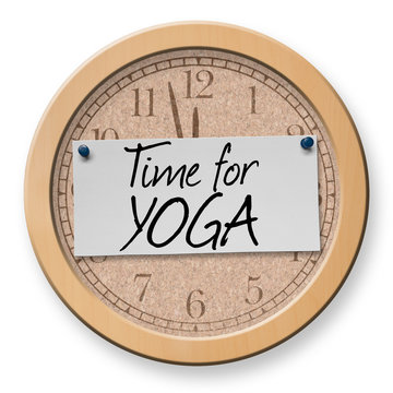 Time for Yoga health and mindfulness concept.