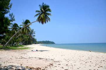 People relax and playing at Thung Wua Laen Beach