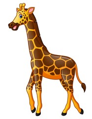 Happy giraffe cartoon