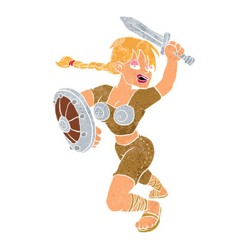 recommend clip art: cartoon viking girl