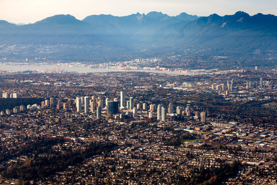 Vancouver City Lower Mainland Fraser Valley aerial