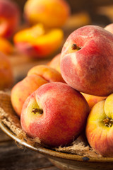 Fresh Juicy Organic Yellow Peaches
