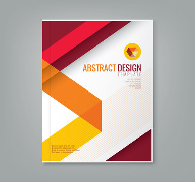 abstract line design background template for business annual report book cover