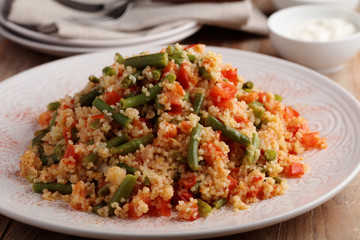 Bulgur pilaf with vegetables
