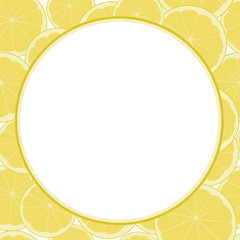 Lemon and Lime Patterned blank Frame  for text