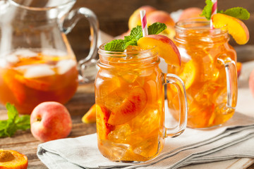 Fresh Homemade Peach Sweet Tea © Brent Hofacker