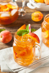 Fresh Homemade Peach Sweet Tea