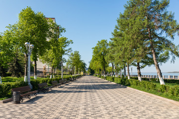 Volga river embankment in Samara