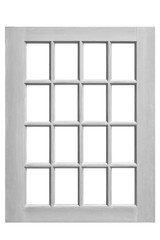 Wood window frame isolated on white background