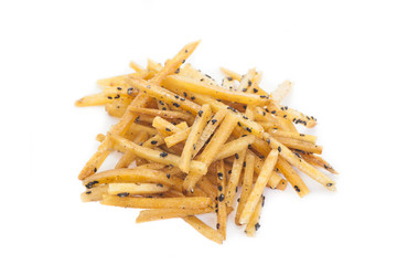 Brown Sugar - Glazed sweet potato fries with black sesame