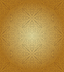 Vintage Islamic Gold pattern, Creative background, rich ornament