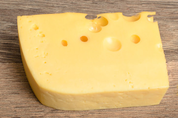 Cheese holland on wood