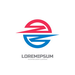 Abstract business logo vector illustration for creative projects. Circle and abstract shapes sign.